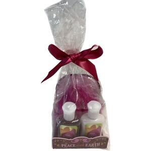 BATH & BODY WORKS 3 pcs GIFT SET SWEET PEA SHOWER GEL LOTION Loofah NIP